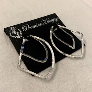 Orbit silver dimensional earrings